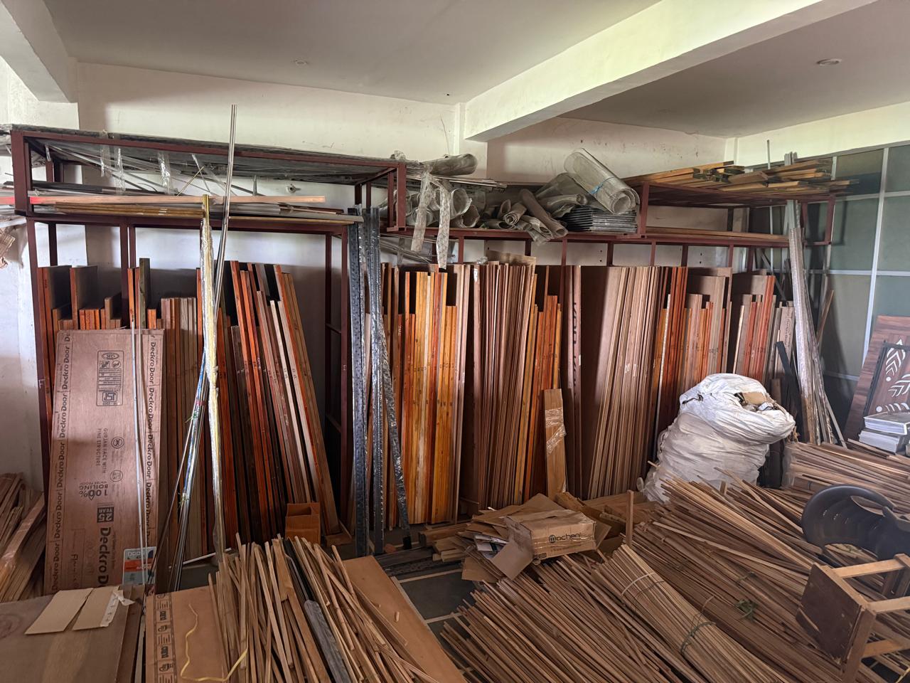 Plywood and WPC mouldings stocked in warehouse